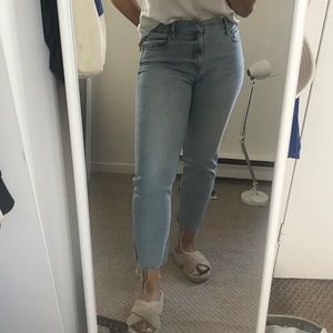 Gap Skinny Jeans With Distressed Hem